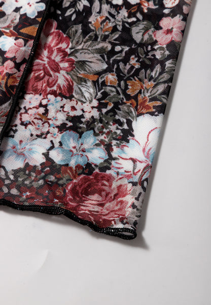 Maxirock mit Blumenmuster und elastischer Taille