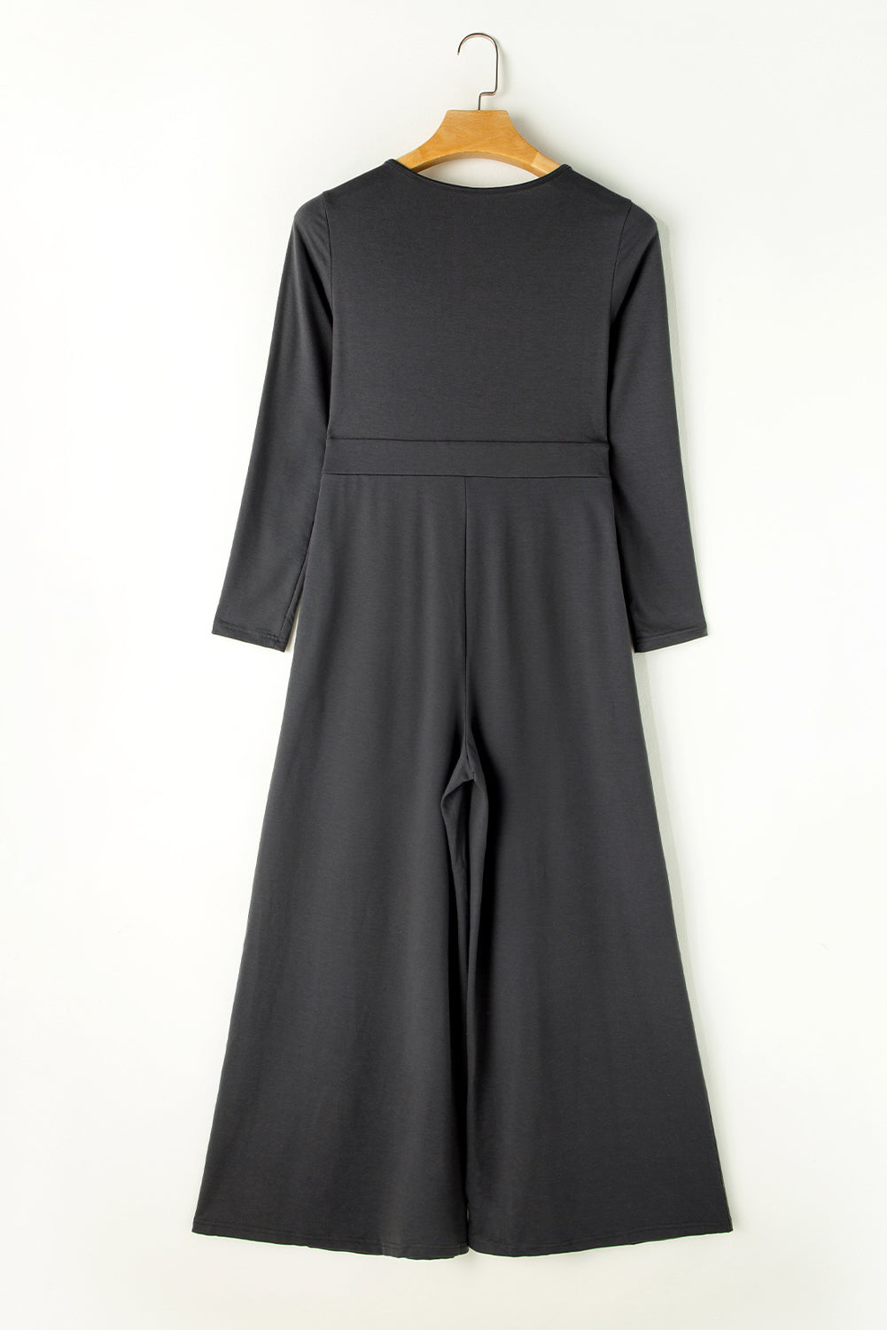 Jumpsuit mit weitem Bein und langen Ärmeln und Taschen