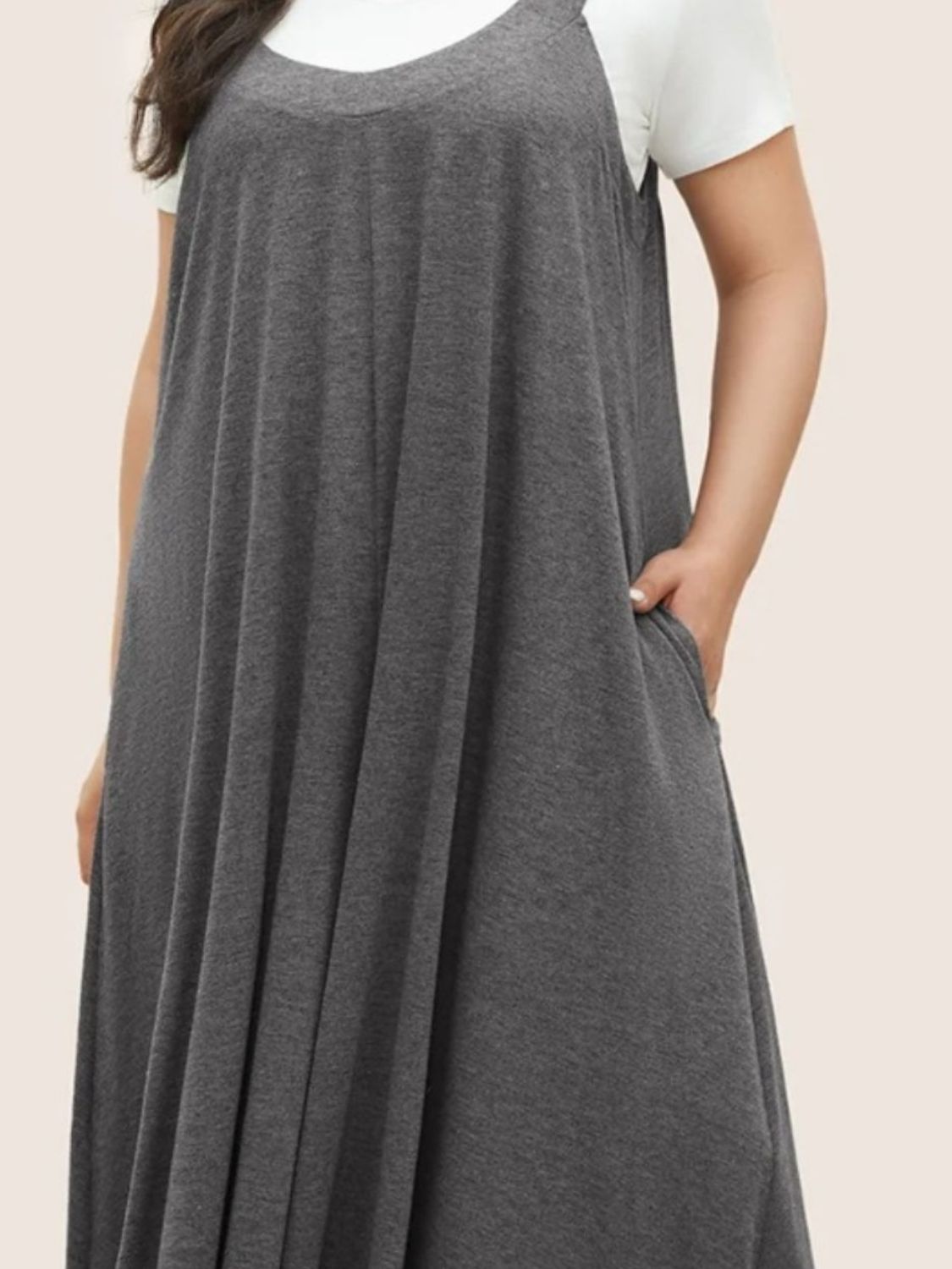 Overall mit weitem Bein und Taschen in voller Größe