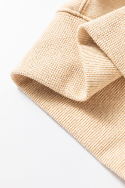 Sweatshirt mit kontrastierendem Rundhalsausschnitt und langen Ärmeln