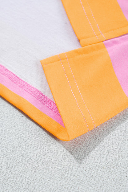 Sweatshirt mit kontrastierenden Streifen und Kragen