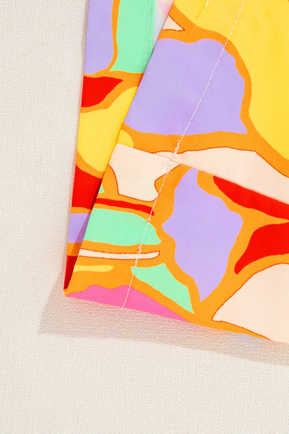 Langarmbluse mit Rundhalsausschnitt und Kontrastdruck