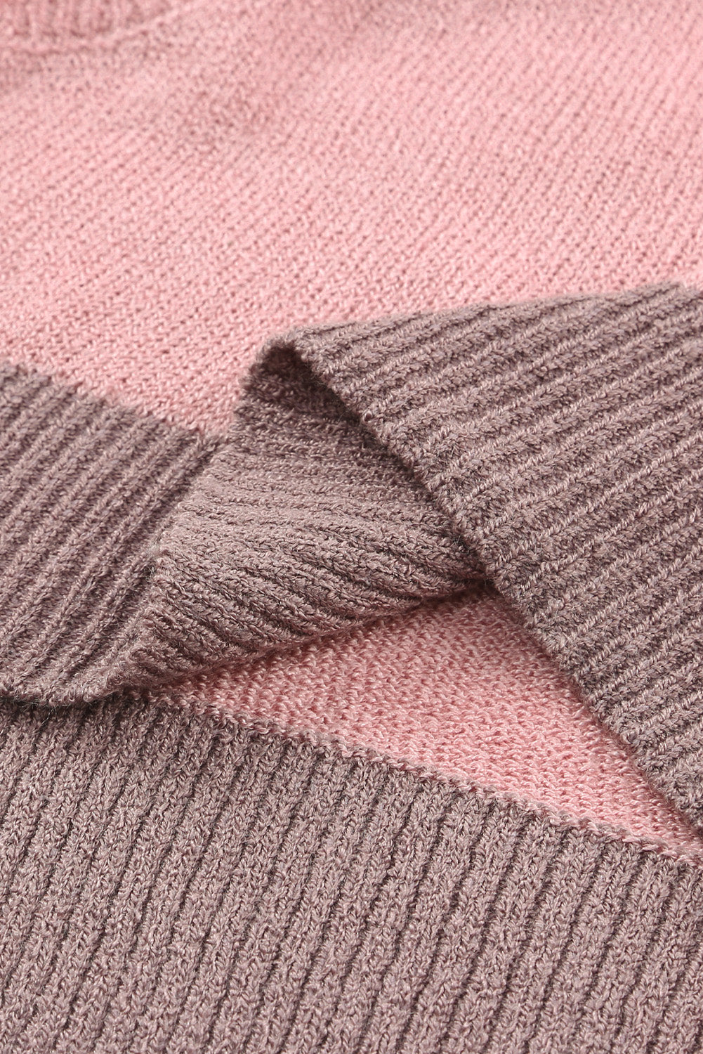 Langarm-Kapuzenpullover mit Farbblock und Kordelzug