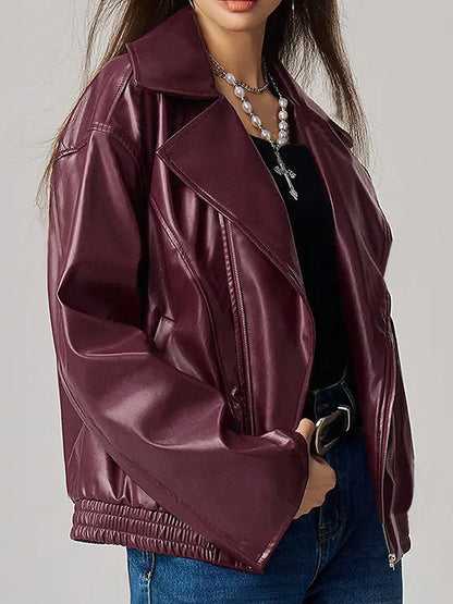 Jacke mit Reißverschluss und überschnittenen Schultern