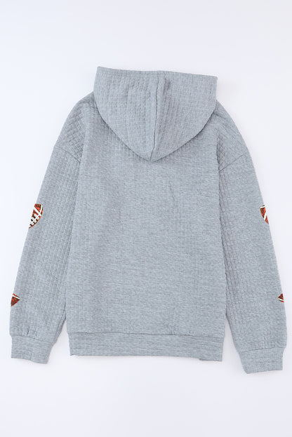 Fußball-Langarm-Hoodie mit Kordelzug