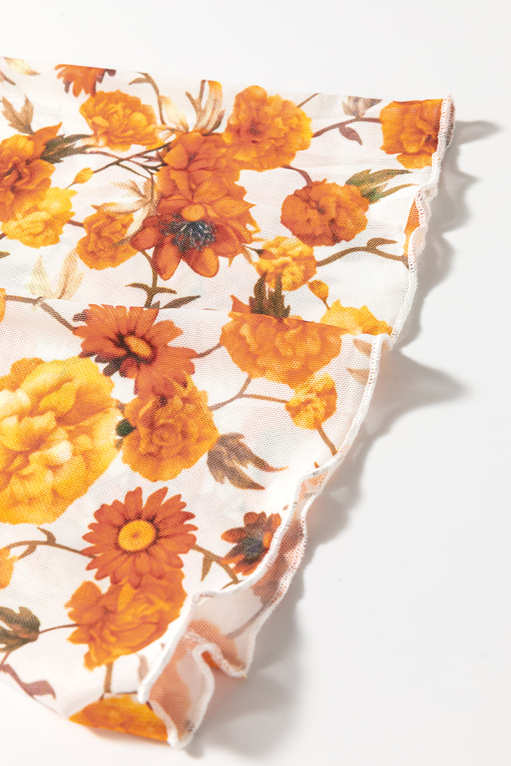 Bedrucktes Oberteil mit Stehkragen und ausgestellten Ärmeln