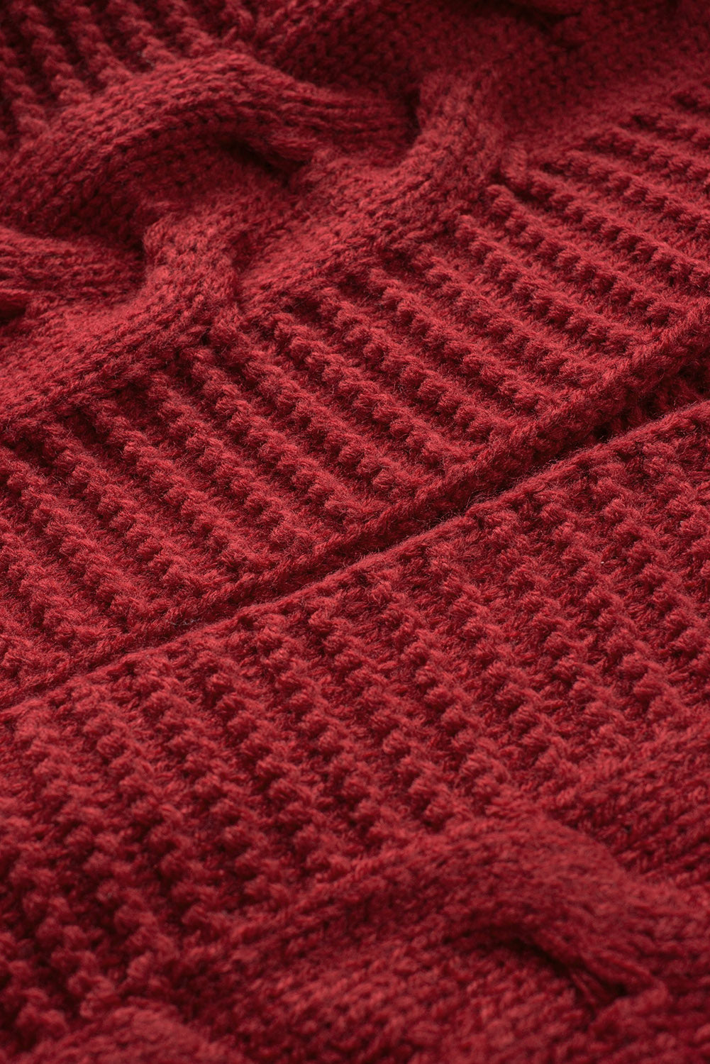 Strickjacke mit offener Vorderseite und Zopfmuster