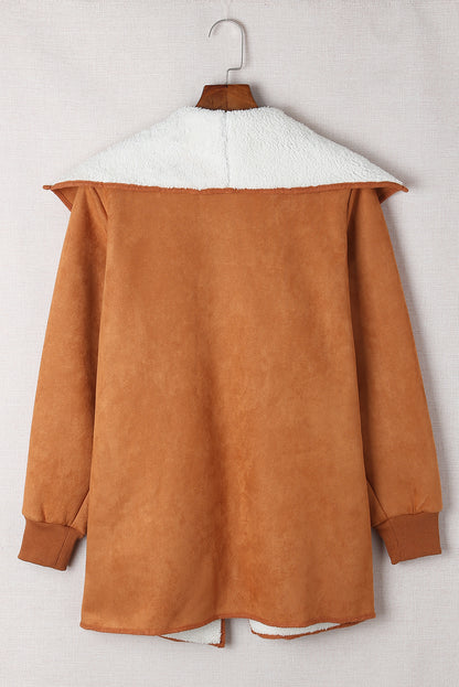 Sherpa-Jacke mit offenen Ärmeln und offener Vorderseite