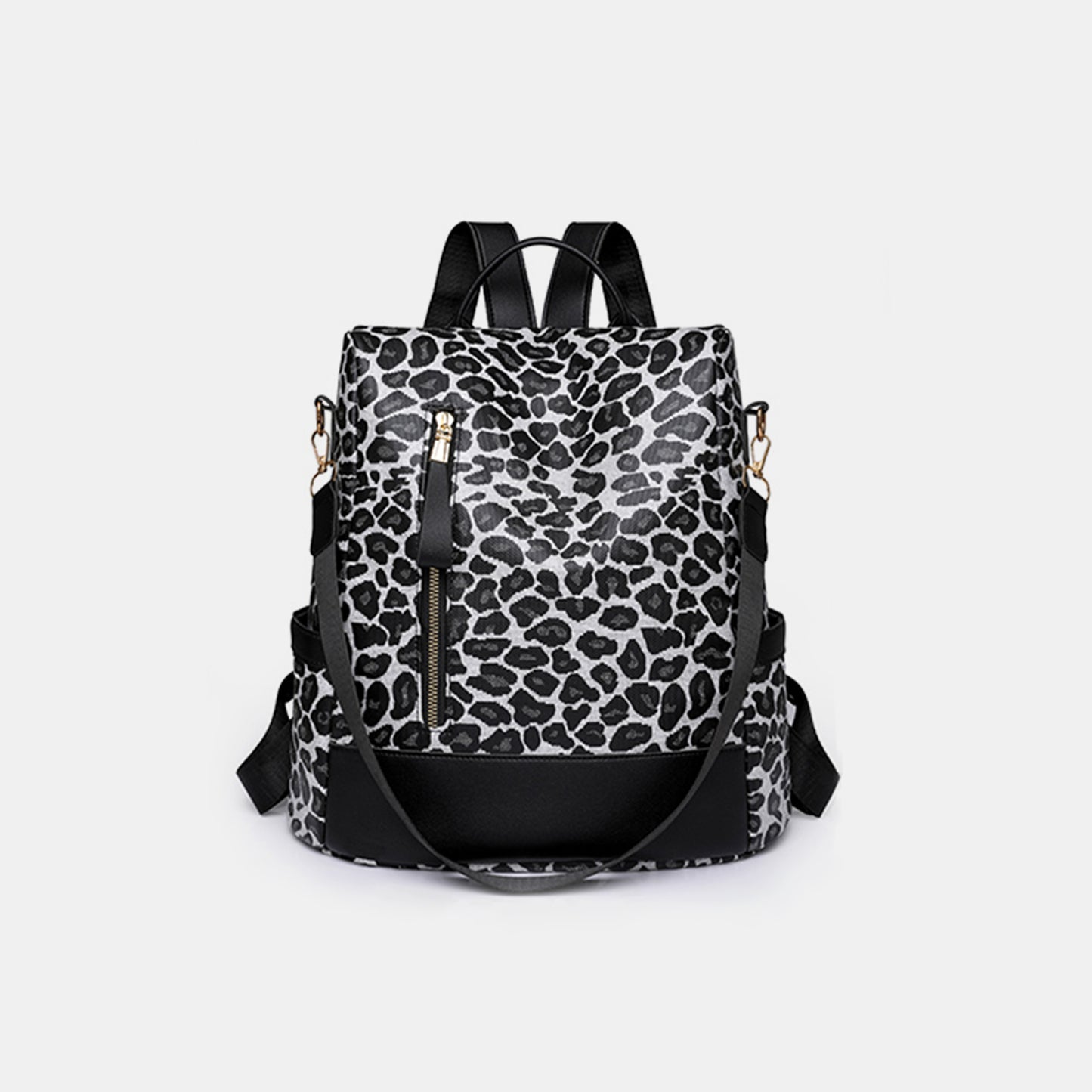 Rucksack aus PU-Leder mit Leopardenmuster