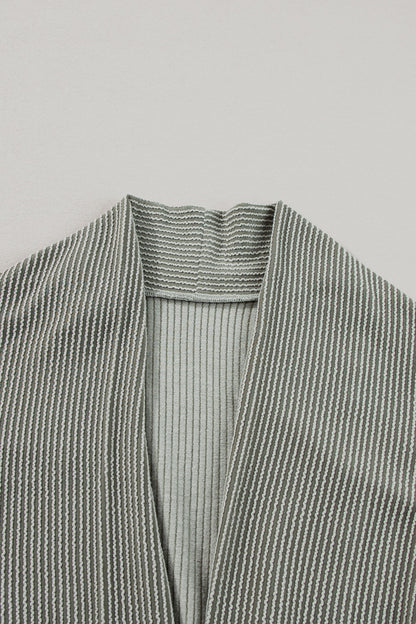 Strukturiertes, langärmliges Cover-Up mit offener Vorderseite