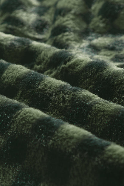 Daunenjacke mit Taschen, kariertem Kragen und Druckknöpfen