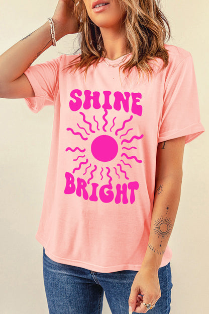 SHINE BRIGHT T-Shirt mit Rundhalsausschnitt und kurzen Ärmeln