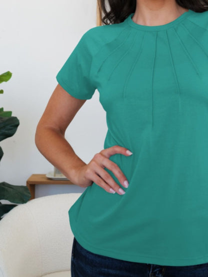 T-Shirt mit Rundhalsausschnitt und kurzen Ärmeln