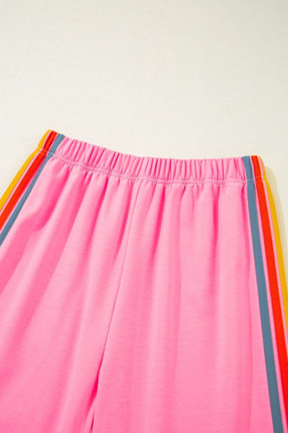 Active-Hose mit kontrastierenden Streifen und elastischer Taille