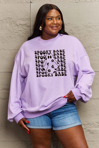 Simply Love – Sweatshirt mit Grafik „Spooky Babe“ in voller Größe