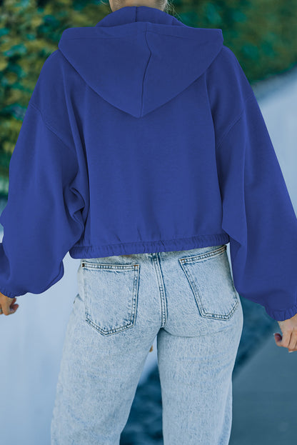 Kapuzenjacke mit Kordelzug und Reißverschluss