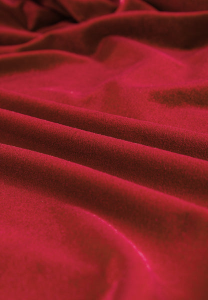 Kleid mit Rüschensaum, Schlitz, V-Ausschnitt und langen Ärmeln