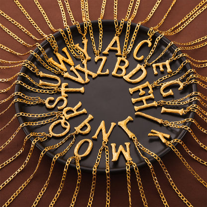 Halskette mit Buchstabenanhänger aus Titanstahl