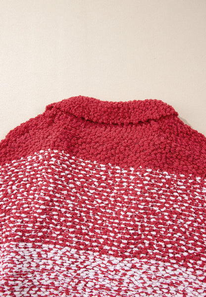 Contrast Trim Open Front Longline Cardigan