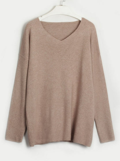 Set aus langärmligem Oberteil mit V-Ausschnitt und Hose mit Kordelzug