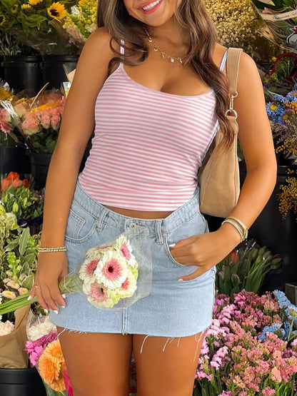 Devine – Gestreiftes Camisole mit U-Ausschnitt