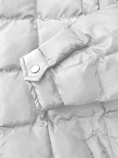 Gesteppter Wintermantel mit Reißverschluss und Taschen