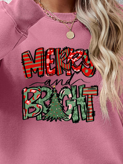 MERRY AND BRIGHT Langarm-Sweatshirt