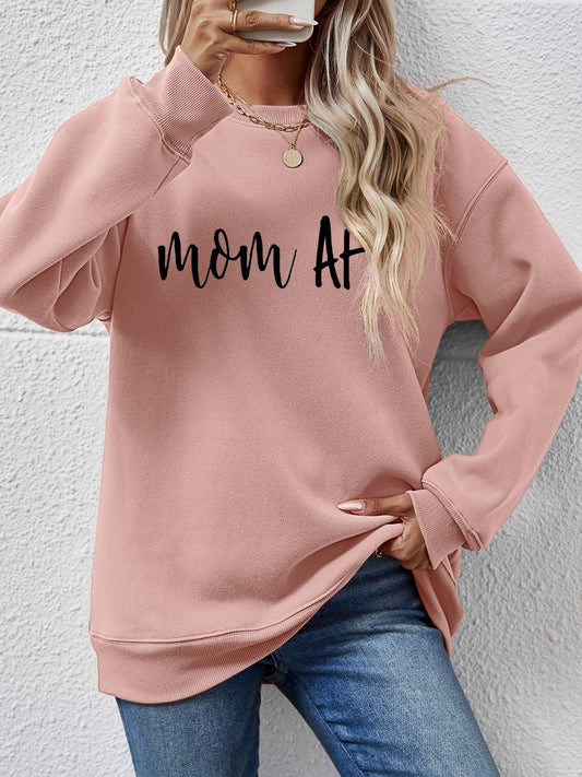 Sweatshirt mit Buchstaben Grafik und tief angesetzten Schultern