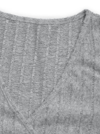 Perfee Surplice Langarm-T-Shirt