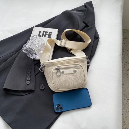 Umhängetasche aus strukturiertem PU-Leder