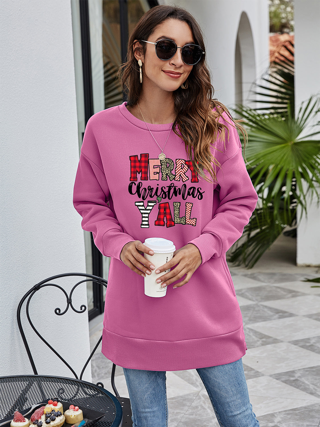 FROHE WEIHNACHTEN, IHNEN ALLE Grafik-Sweatshirt