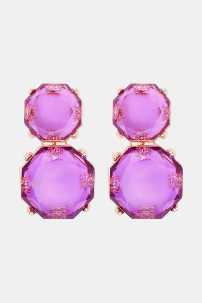 Ohrringe mit geometrischem Rahmen aus Zinklegierung