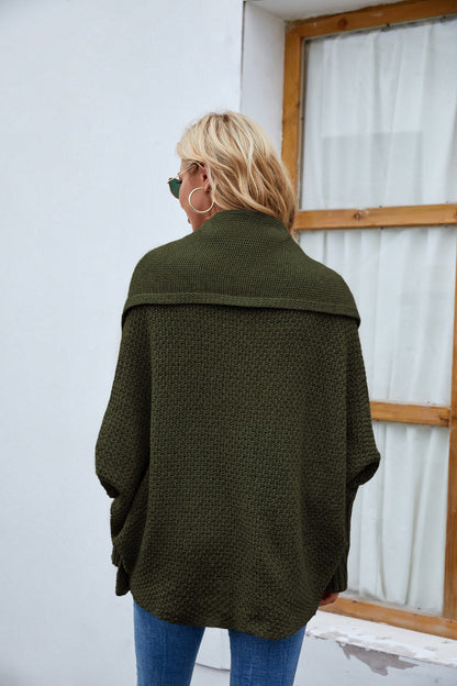 Strickjacke mit langen Ärmeln und offener Vorderseite