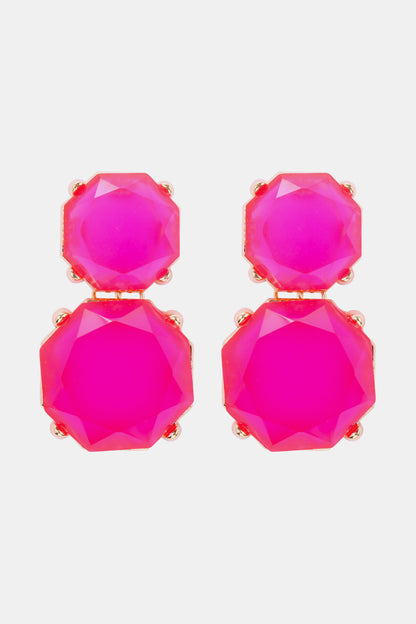 Ohrringe mit geometrischem Rahmen aus Zinklegierung