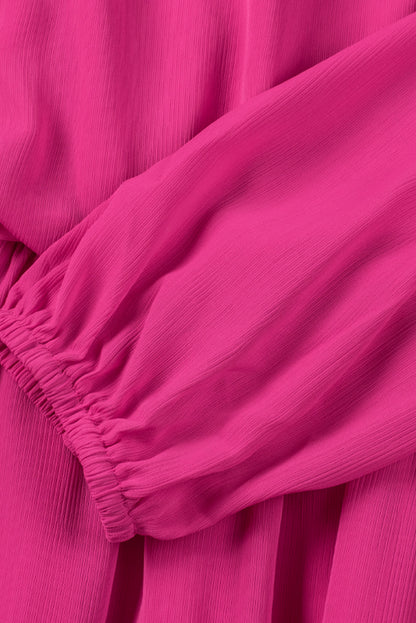 Kleid mit Rüschen und Ballonärmeln zum Binden am Hals