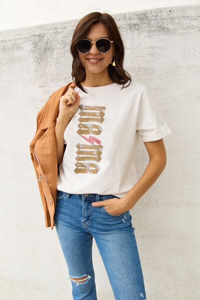 Simply Love – MAMA – Kurzärmliges T-Shirt in voller Größe
