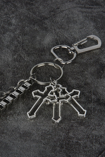 Doppellagige Taillenkette mit Kreuz