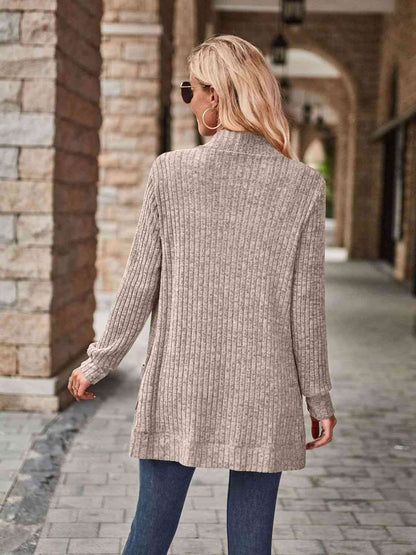 Strickjacke mit offener Vorderseite und Taschen