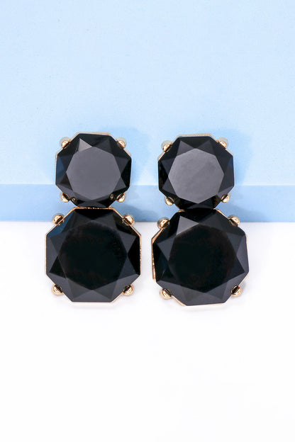 Ohrringe mit geometrischem Rahmen aus Zinklegierung