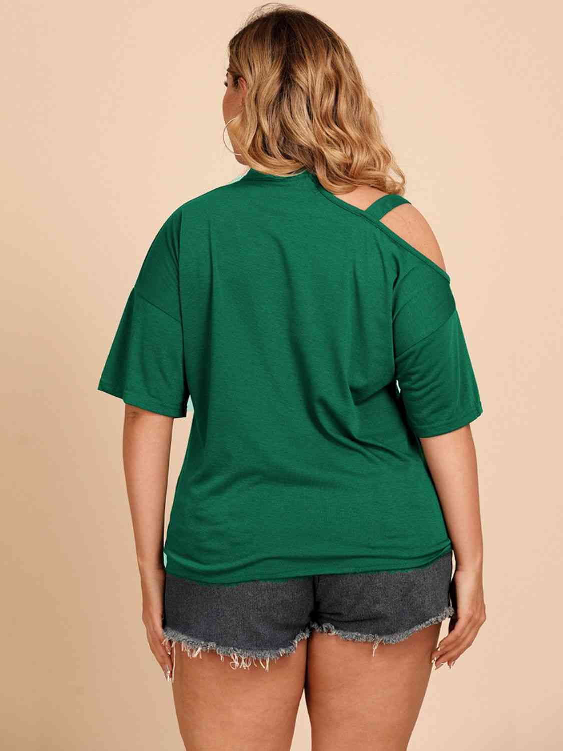 T-Shirt mit Cut-Outs und Knotendetail in Übergröße