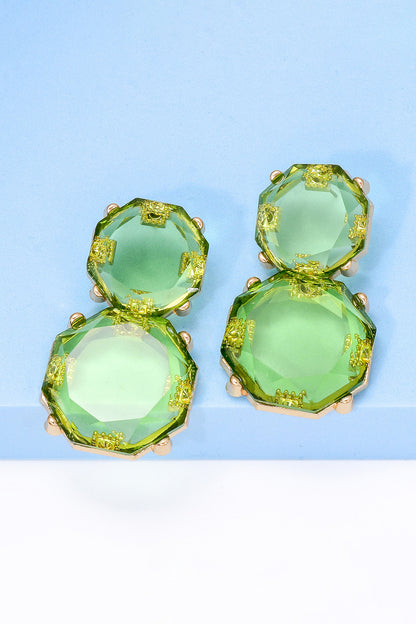 Ohrringe mit geometrischem Rahmen aus Zinklegierung