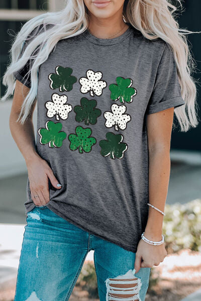 Camiseta de manga corta con cuello redondo Lucky Clover