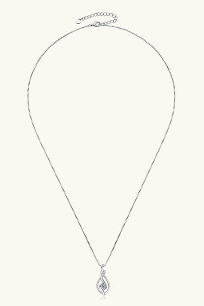 Collar de plata de ley 925 con moissanita