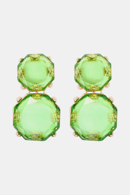 Ohrringe mit geometrischem Rahmen aus Zinklegierung