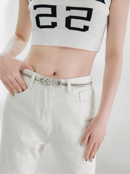 Gürtel mit Knotenschnalle aus Metall