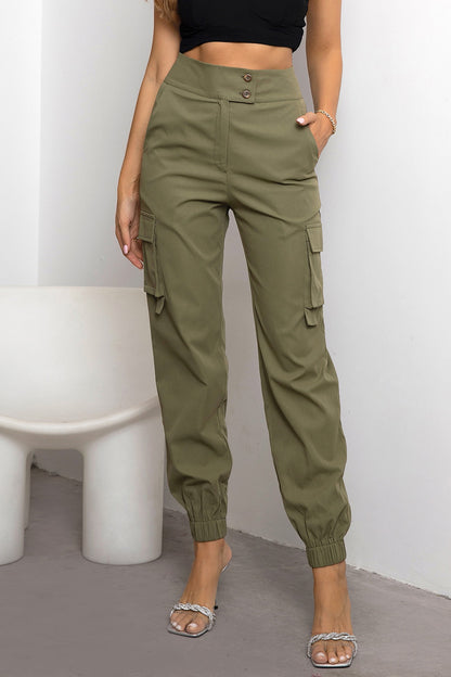 Cargohose mit hoher Taille