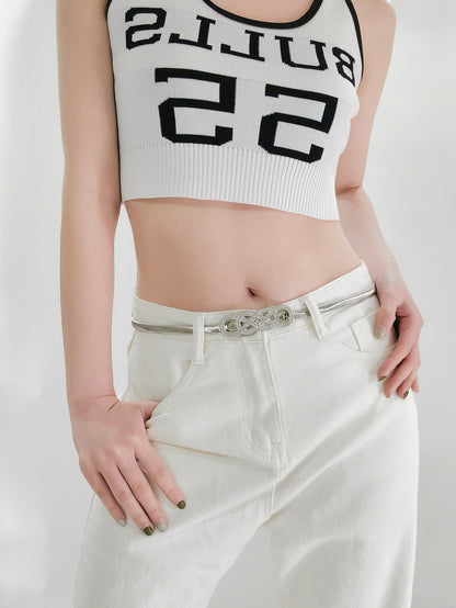 Gürtel mit Knotenschnalle aus Metall