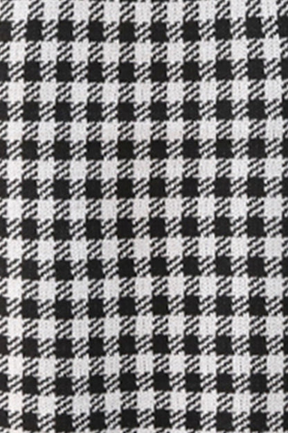 Ärmelloses Strickoberteil mit Rundhalsausschnitt und Karomuster