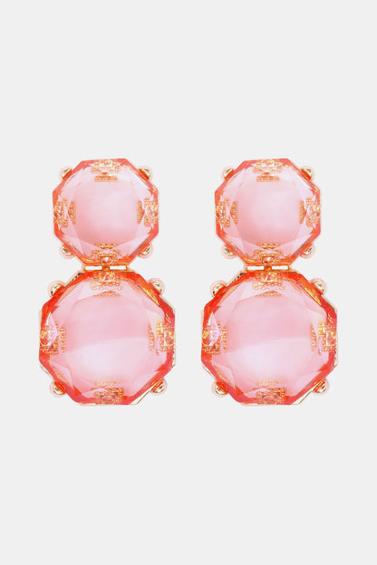 Ohrringe mit geometrischem Rahmen aus Zinklegierung