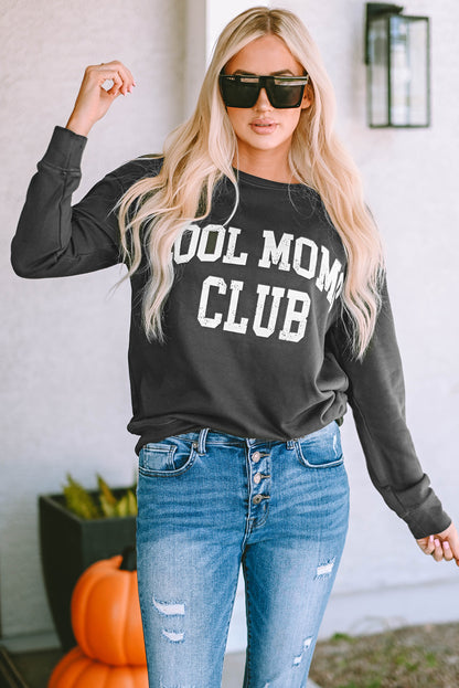 COOL MOM CLUB Sweatshirt mit Rundhalsausschnitt und kurzen Ärmeln